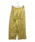 sara mallika (サラマリカ) Cotton Stripe Jaquard Ladder Lace Pants　コットン ストライプ ジャカード ラダー レース パンツ イエロー サイズ:M：5000円