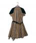 sacai (サカイ) ニットドッキングストライプシャツワンピース　20-05036 グリーン サイズ:1：15000円