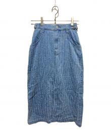 LOUNIE（ルーニー）の古着「ニードルパンチデニムスカート」｜インディゴ