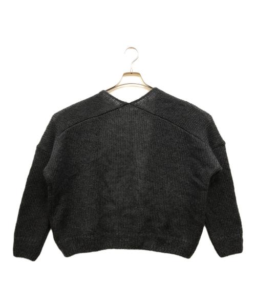 evam eva（エヴァムエヴァ）evam eva (エヴァムエヴァ) モヘアシルクカーディガン グレー サイズ:記載無しの古着・服飾アイテム