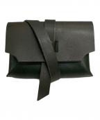 archiアーキ）の古着「LEATHER BODYバッグ（レザー　ボディ　バッグ）」｜グリーン