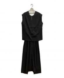 CLANE（クラネ）の古着「LAYERED BACK OPEN ONEPIECE」｜ブラック