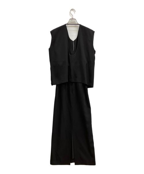 CLANE（クラネ）CLANE (クラネ) LAYERED BACK OPEN ONEPIECE ブラック サイズ:1の古着・服飾アイテム