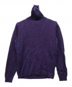 Zanoneザノーネ）の古着「5ゲージウールソリッドタートルネックニット」｜パープル