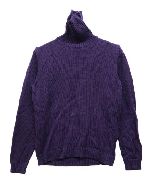 Zanone（ザノーネ）Zanone (ザノーネ) 5ゲージウールソリッドタートルネックニット パープル サイズ:50の古着・服飾アイテム