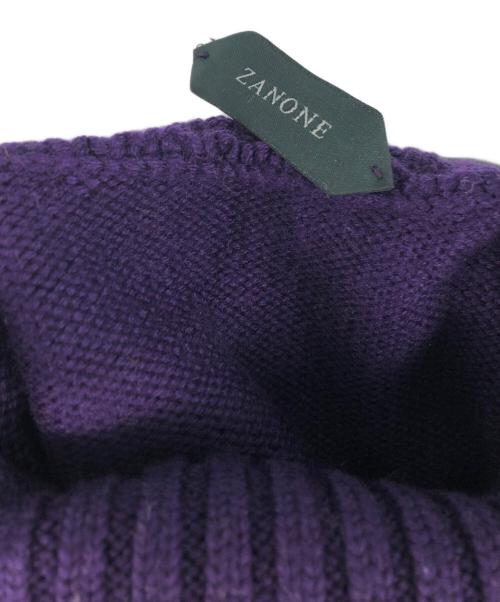 Zanone（ザノーネ）Zanone (ザノーネ) 5ゲージウールソリッドタートルネックニット パープル サイズ:50の古着・服飾アイテム
