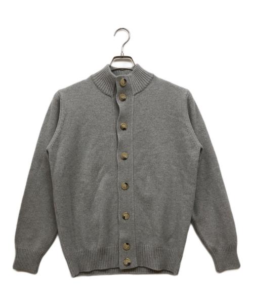 FILIPPO DE LAURENTIIS（フィリッポ・デ・ローレンティス）FILIPPO DE LAURENTIIS (フィリッポ・デ・ローレンティス) スタンドカラーカーディガン ライトグレー サイズ:50の古着・服飾アイテム