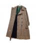 中古・古着 Paul Stuart (ポールスチュアート) SANYOCOAT (サンヨーコート) ブリティッシュツイード ダブルトレンチコート ブラウン×ブルー サイズ:Ｌ：80000円