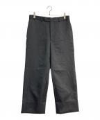 YLEVEイレーヴ）の古着「ウールモヘアギャバジンストレートレッグパンツ」｜チャコールグレー