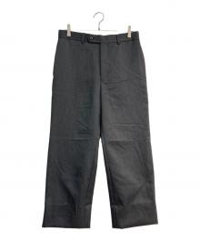 YLEVE（イレーヴ）の古着「ウールモヘアギャバジンストレートレッグパンツ」｜チャコールグレー