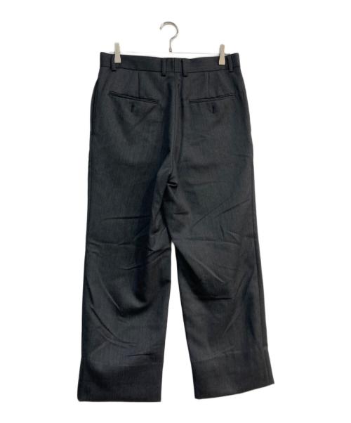 YLEVE（イレーヴ）YLEVE (イレーヴ) ウールモヘアギャバジンストレートレッグパンツ チャコールグレー サイズ:3の古着・服飾アイテム