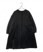 BEARDSLEYビアズリー）の古着「ダンボールギャザーコート」｜ブラック