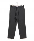ATONエイトン）の古着「SUPER 160S DOUBLE SAXONY EASY TAPERED PANTS」｜グレー