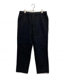 ATON（エイトン）の古着「SUPER 160S DOUBLE SAXONY EASY TAPERED PANTS」｜ブラック