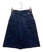 LOUIS VUITTONルイ ヴィトン）の古着「ロゴボタンバミューダパンツ」｜ネイビー