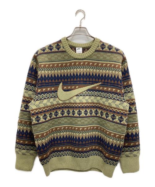 NIKE（ナイキ）NIKE (ナイキ) フェアアイルスウッシュセーター オリーブ サイズ:XLの古着・服飾アイテム