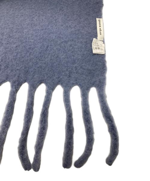 ASAUCE MELER（アソースメレ）ASAUCE MELER (アソースメレ) アルパカ混大判ストール ブルーの古着・服飾アイテム