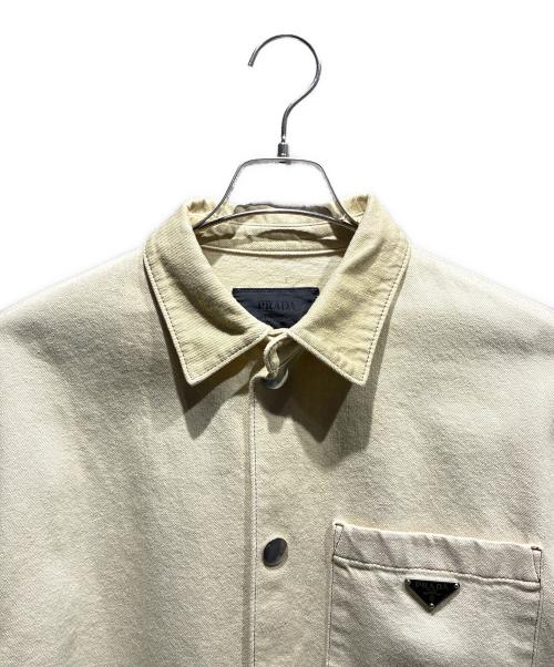 PRADA（プラダ）PRADA (プラダ) ヴィンテージ ブルデニム シャツジャケット/デニムジャケット/GEC066 ナチュラル サイズ:Lの古着・服飾アイテム