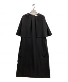 自由区（ジユウク）の古着「ドレープスリーブワンピース」｜ネイビー