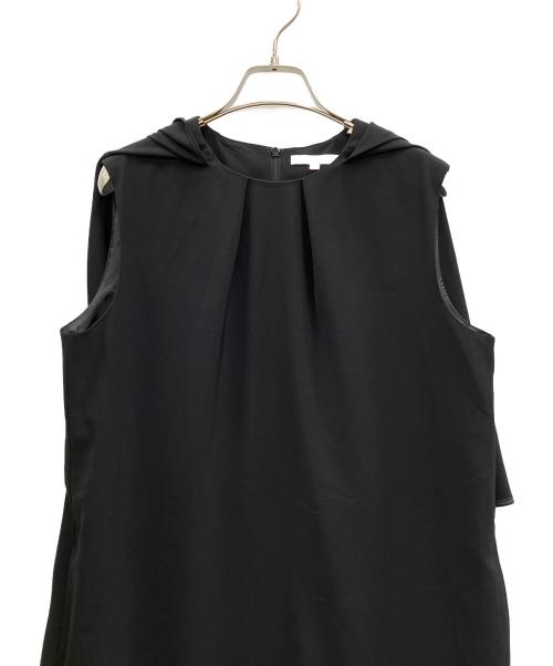 自由区（ジユウク）自由区 (ジユウク) ドレープスリーブワンピース ネイビー サイズ:40の古着・服飾アイテム