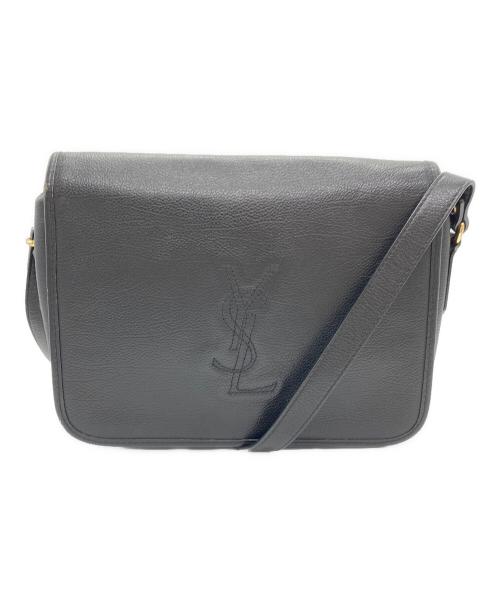 Yves Saint Laurent（イヴサンローラン）Yves Saint Laurent (イヴサンローラン) カサンドラロゴステッチショルダーバッグ ブラックの古着・服飾アイテム