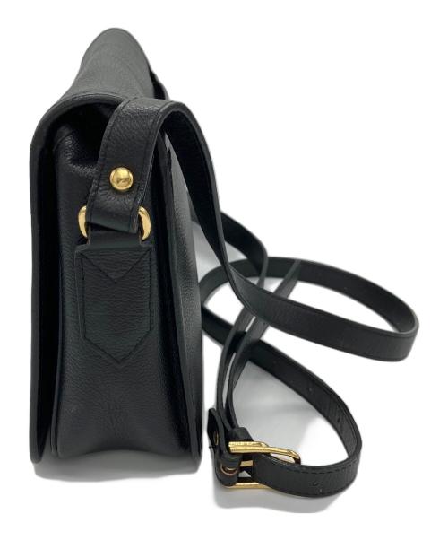 Yves Saint Laurent（イヴサンローラン）Yves Saint Laurent (イヴサンローラン) カサンドラロゴステッチショルダーバッグ ブラックの古着・服飾アイテム