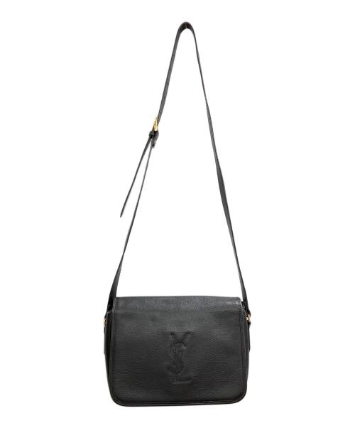 Yves Saint Laurent（イヴサンローラン）Yves Saint Laurent (イヴサンローラン) カサンドラロゴステッチショルダーバッグ ブラックの古着・服飾アイテム