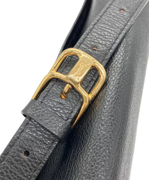 Yves Saint Laurent（イヴサンローラン）Yves Saint Laurent (イヴサンローラン) カサンドラロゴステッチショルダーバッグ ブラックの古着・服飾アイテム