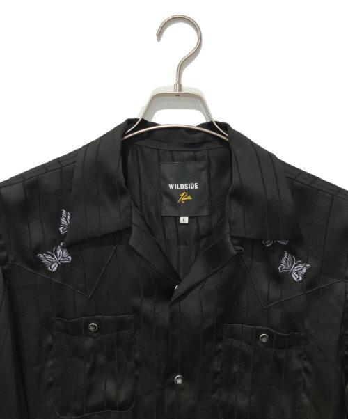WILDSIDE（ワイルドサイド）WILDSIDE (ワイルドサイド) Needles (ニードルズ) S/S Cowboy One-up Shirt ブラック サイズ:ｌの古着・服飾アイテム