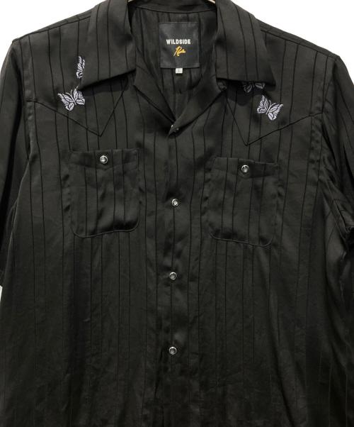 WILDSIDE（ワイルドサイド）WILDSIDE (ワイルドサイド) Needles (ニードルズ) S/S Cowboy One-up Shirt ブラック サイズ:ｌの古着・服飾アイテム