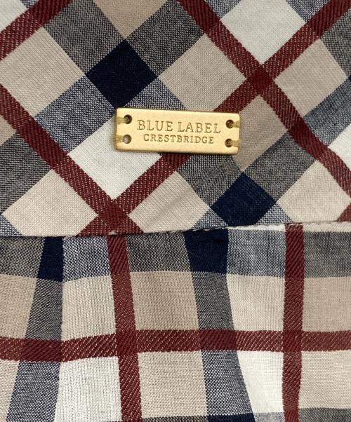 BLUE LABEL CRESTBRIDGE（ブルーレーベルクレストブリッジ）BLUE LABEL CRESTBRIDGE (ブルーレーベルクレストブリッジ) クレストブリッジチェックミニローンドビースカート ベージュ サイズ:38の古着・服飾アイテム