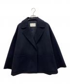 BALLSEYボールジィ）の古着「プレミアムウールリバー オープンカラーショートコート」｜ブラック