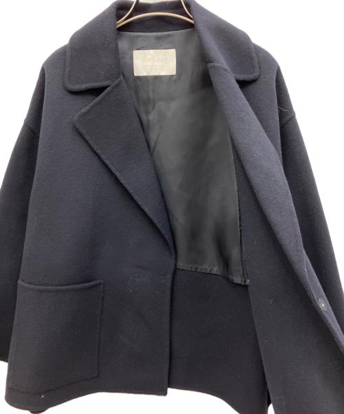 BALLSEY（ボールジィ）BALLSEY (ボールジィ) プレミアムウールリバー オープンカラーショートコート ブラック サイズ:34の古着・服飾アイテム