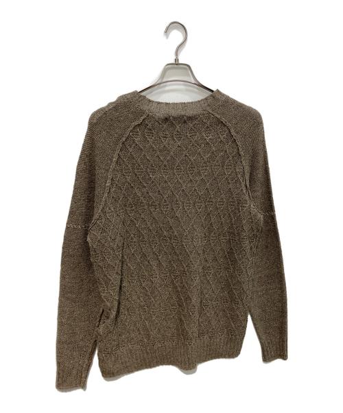 Nahyat（ナヤット）NAHYAT (ナヤット) シルクブレンドクルーネックニット ブラウン サイズ:Freeの古着・服飾アイテム