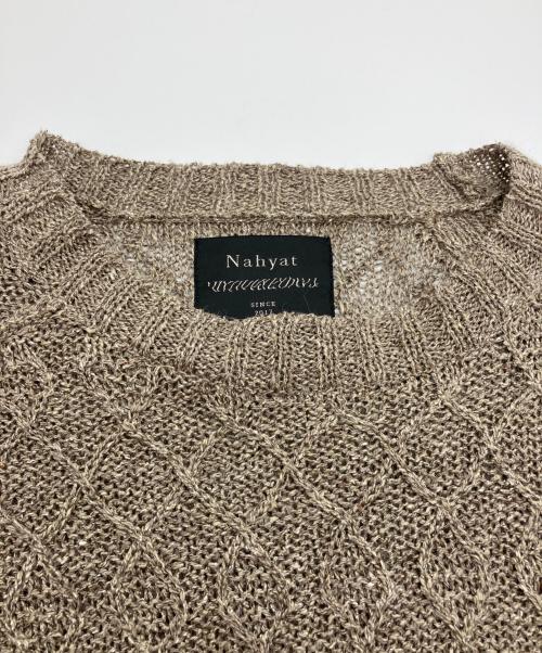 Nahyat（ナヤット）NAHYAT (ナヤット) シルクブレンドクルーネックニット ブラウン サイズ:Freeの古着・服飾アイテム
