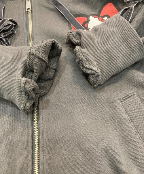 HELLO KITTY（ハローキティ）HELLO KITTY (ハローキティ) Snidel (スナイデル) レースアップパーカー グレー サイズ:Freeの古着・服飾アイテム