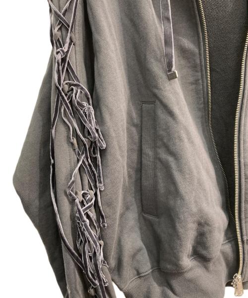 HELLO KITTY（ハローキティ）HELLO KITTY (ハローキティ) Snidel (スナイデル) レースアップパーカー グレー サイズ:Freeの古着・服飾アイテム