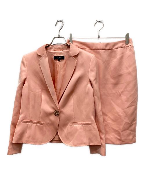 ESCADA（エスカーダ）ESCADA (エスカーダ) ビジューボタンセットアップスカートスーツ ピンク サイズ:38の古着・服飾アイテム