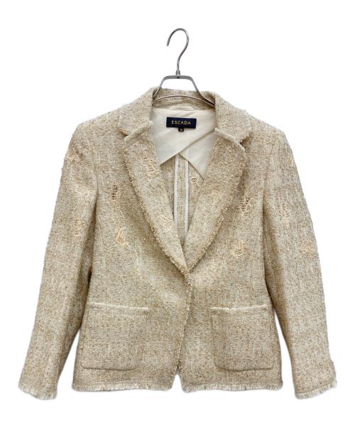 ESCADA（エスカーダ）ESCADA (エスカーダ) ツイードジャケット ベージュ サイズ:38の古着・服飾アイテム