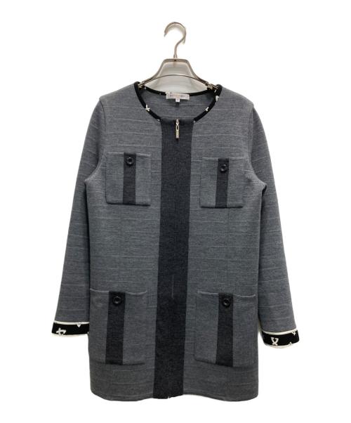 LEONARD SPORT（レオナール スポーツ）LEONARD SPORT (レオナール スポーツ) ニットコート グレー サイズ:40の古着・服飾アイテム