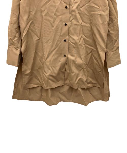 CABAN（キャバン）CABAN (キャバン) ウールツイル ハイネックロングシャツ ブラウン サイズ:Sの古着・服飾アイテム