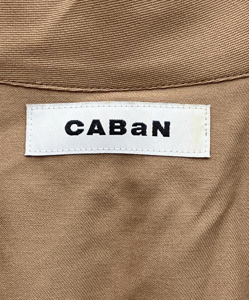 CABAN（キャバン）CABAN (キャバン) ウールツイル ハイネックロングシャツ ブラウン サイズ:Sの古着・服飾アイテム