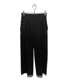 ANAYI（アナイ）の古着「ツイル裏起毛サイドボタンパンツ」｜ブラック