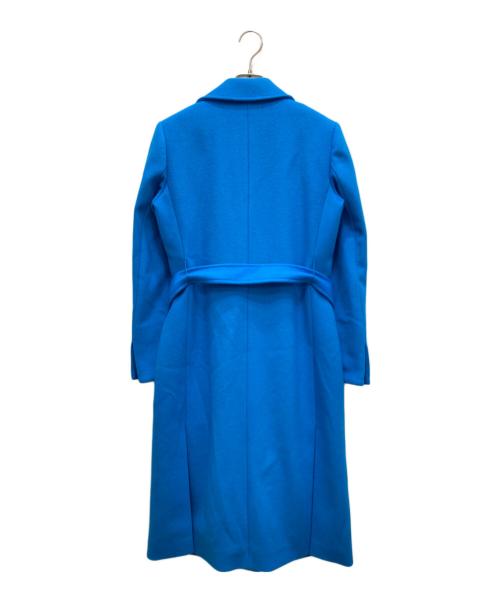 MAX&Co.（マックスアンドコー）MAX&Co. (マックスアンドコー) ヴァージンウールガウンコート ブルー サイズ:38の古着・服飾アイテム