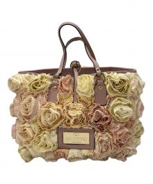 VALENTINO GARAVANI（ヴァレンティノ・ガラヴァーニ）の古着「ロジェフラワートートバッグ」｜ピンク