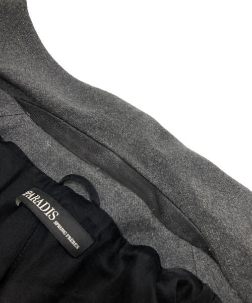 32PARADIS（トラントドゥ パラディ）32PARADIS (トラントドゥ パラディ) ウールカシミヤZIPコート グレー サイズ:Sの古着・服飾アイテム