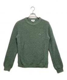 LACOSTE（ラコステ）の古着「ヘザーカラーリングワッフルニット」｜グリーン