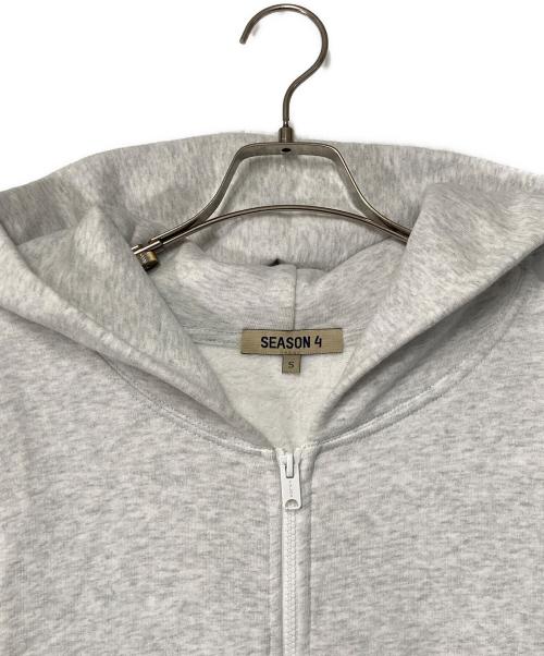 YEEZY SEASON4（イージーシーズン4）YEEZY SEASON4 (イージーシーズン4) スウェットジップパーカー ライトグレー サイズ:Sの古着・服飾アイテム