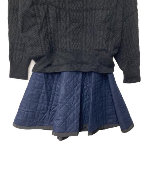 sacai luck（サカイラック）sacai luck (サカイラック) ドッキングニットワンピース ブラック×ネイビー サイズ:2の古着・服飾アイテム