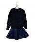 sacai luck (サカイラック) ドッキングニットワンピース ブラック×ネイビー サイズ:2：7000円